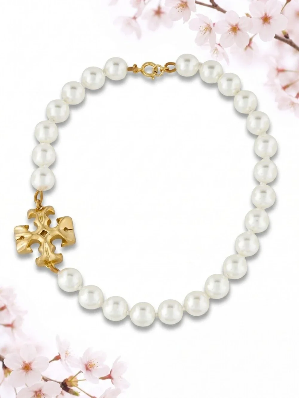 Tory Burch Roxanne Pearl Choker Necklace